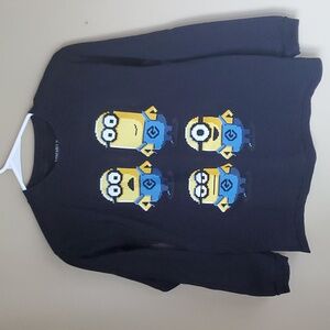 Despicable ME black long sleeve T-shirt with Minions